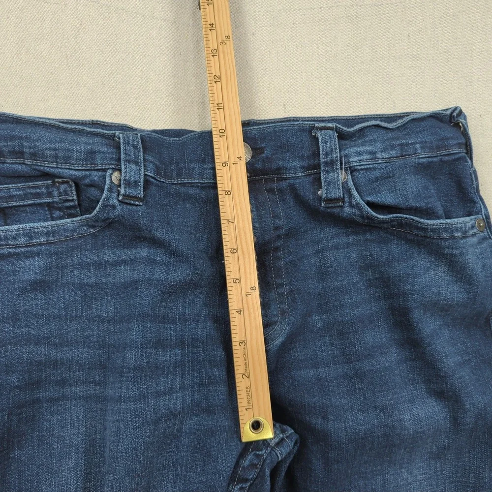 True Religion Jeans Mens 36x32 Blue Rocco Relaxed Skinny Dark Wash